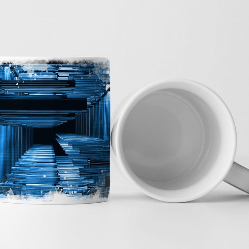 Tasse Geschenk Architekturfotografie – Blaue Streben