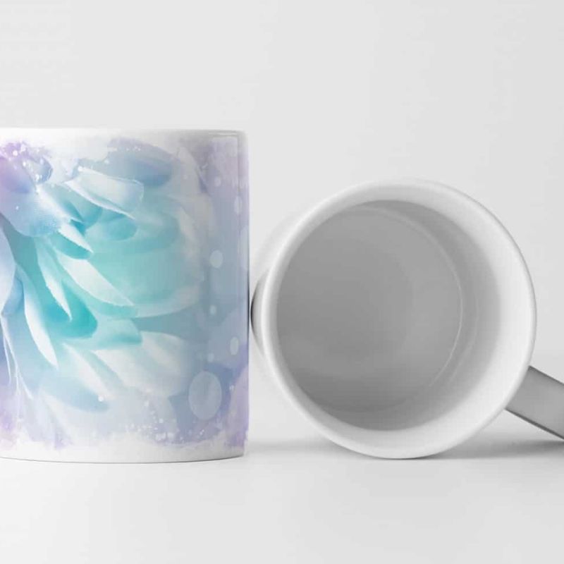 Tasse Geschenk Blütenfotografie – Chrysanthemen auf leuchtendem Untergrund