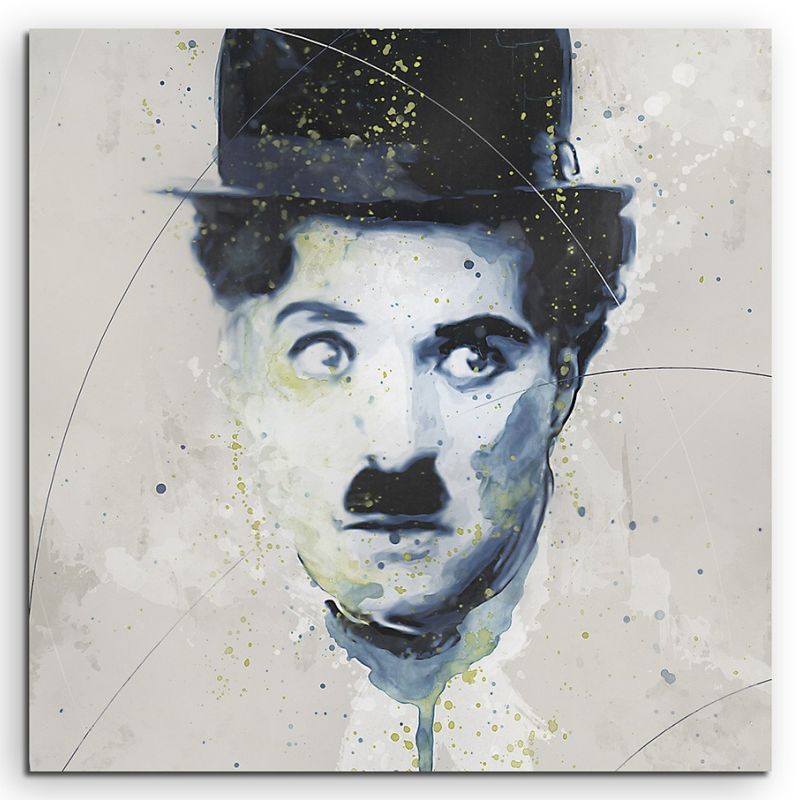 Charlie Chaplin Aqua 90×60 cm Aquarell Kunstbild