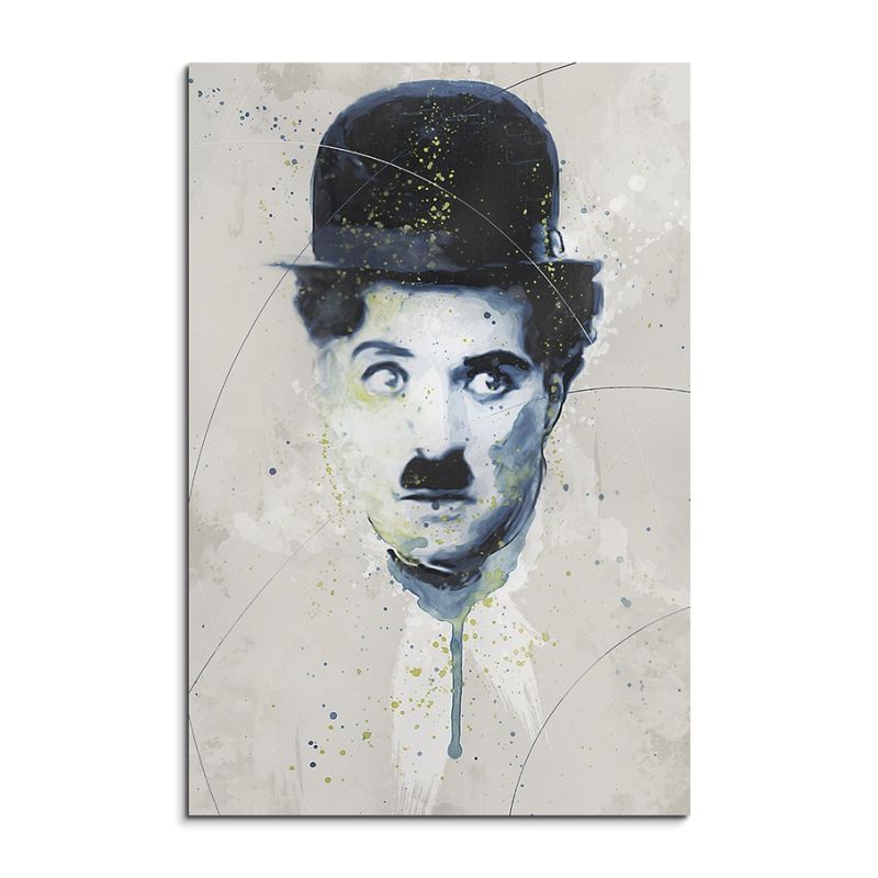 Charlie Chaplin Aqua 90×60 cm Aquarell Kunstbild