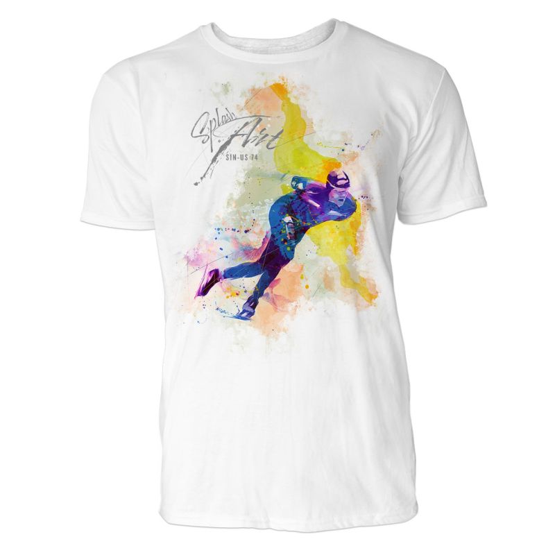 Eisschnellläufer Sinus Art ® T-Shirt Crewneck Tee with Frontartwork