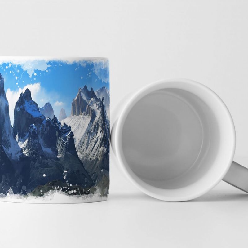 Tasse Geschenk Landschaftsfotografie – Los Kuernos im Nationalpark Torres del Paine Chile