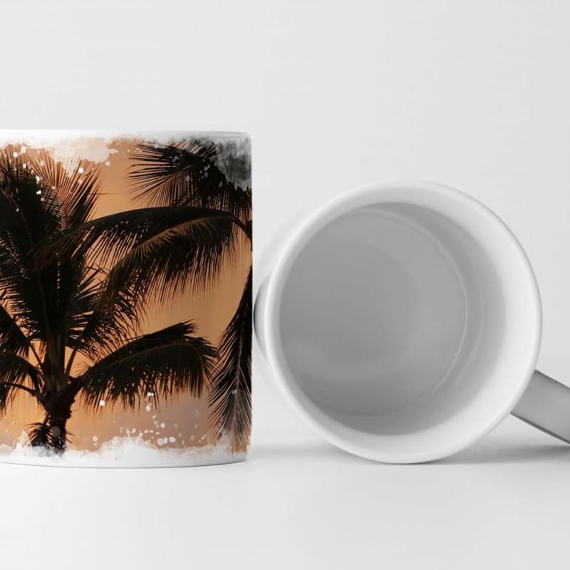 Tasse Geschenk Naturfotografie – Palmensilhouetten