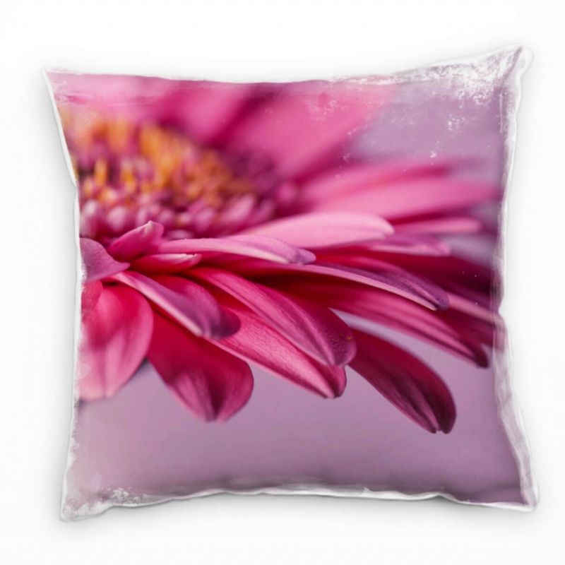 Macro, Blumen, Blütenblätter, pink Deko Kissen 40x40cm für Couch Sofa Lounge Zierkissen