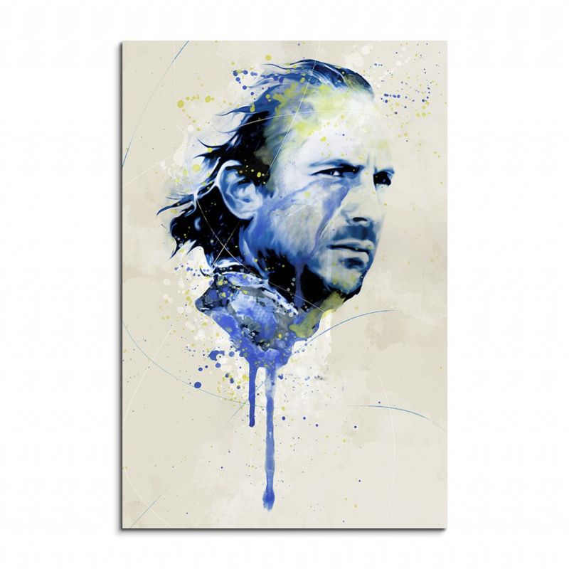 Kevin Costner Aqua 90x60cm Wandbild Aquarell Art