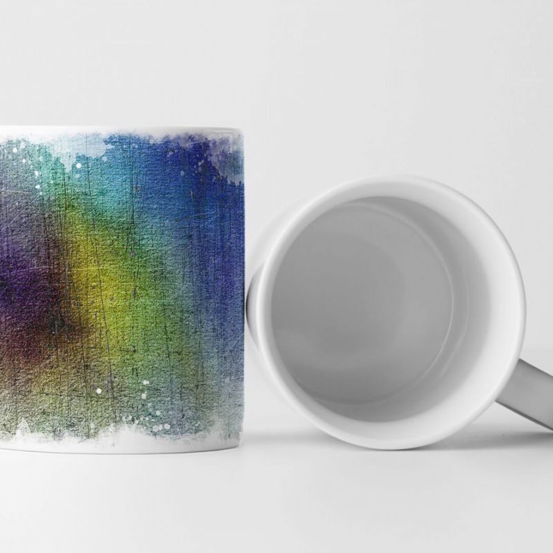 Tasse Geschenk Fassadenmuster in Regenbogenfarben