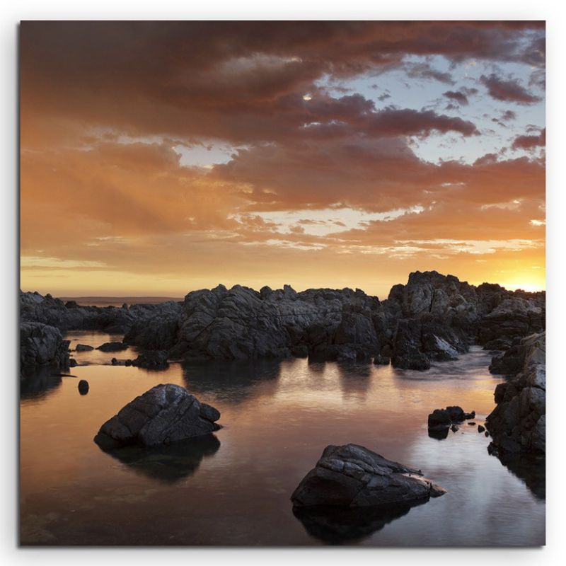 Landschaftsfotografie –  Sonnenaufgang nach Gewitter auf Leinwand