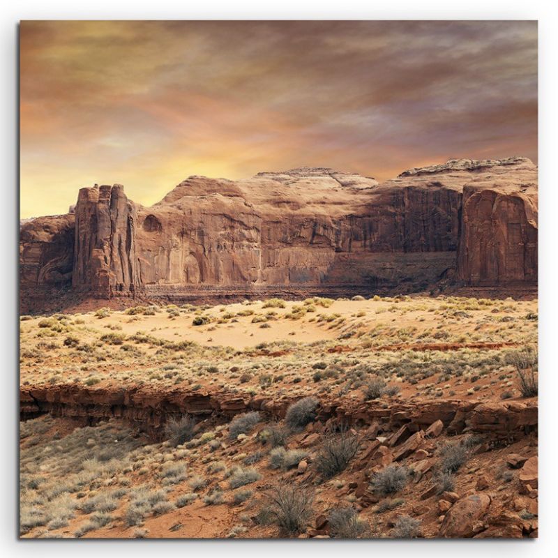 Landschaftsfotografie – Monument Valley bei Sonnenaufgang auf Leinwand