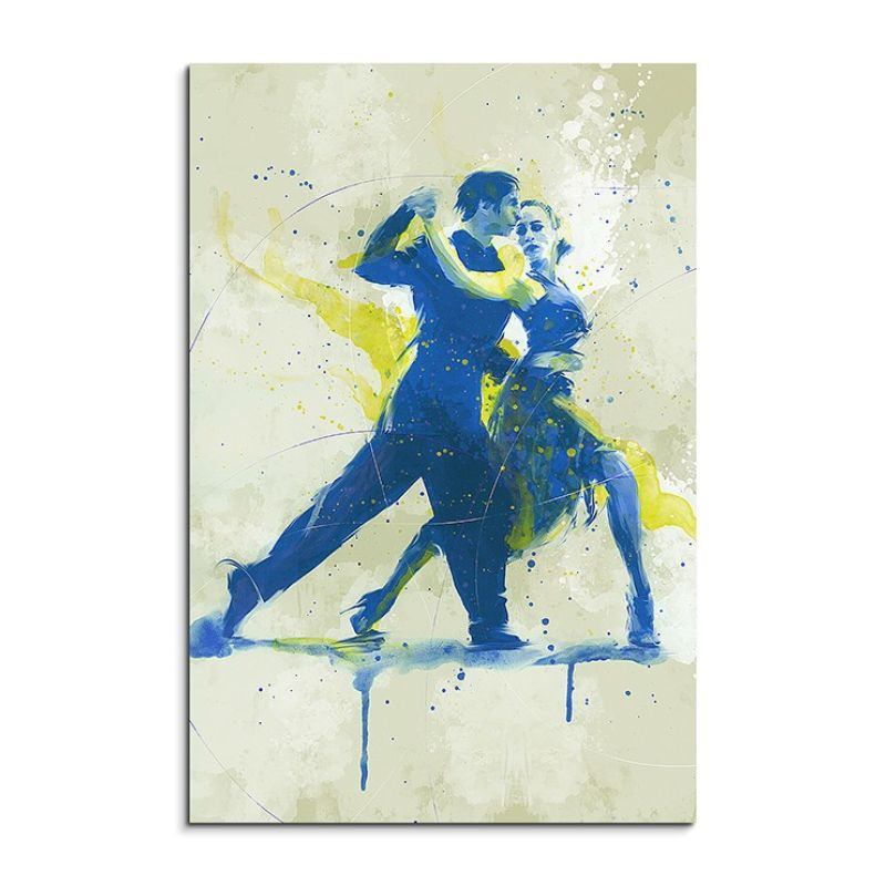 Tanzpaar 90x60cm SPORTBILDER Paul Sinus Art Splash Art Wandbild Aquarell Art