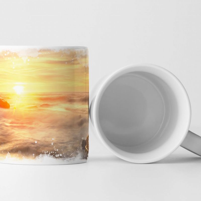 Tasse Geschenk Landschaftsfotografie – Dynamischer Moment am Meer