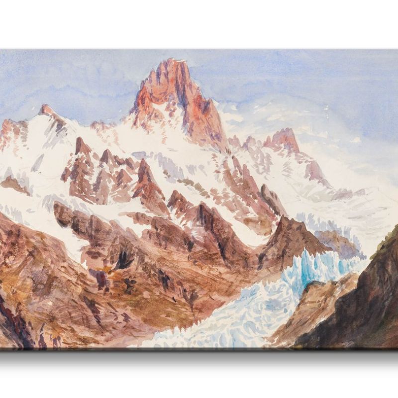 Remaster 120x60cm John Singer Sargent weltberühmtes Gemälde zeitlose Kunst Alpen Berge Schneegipfel