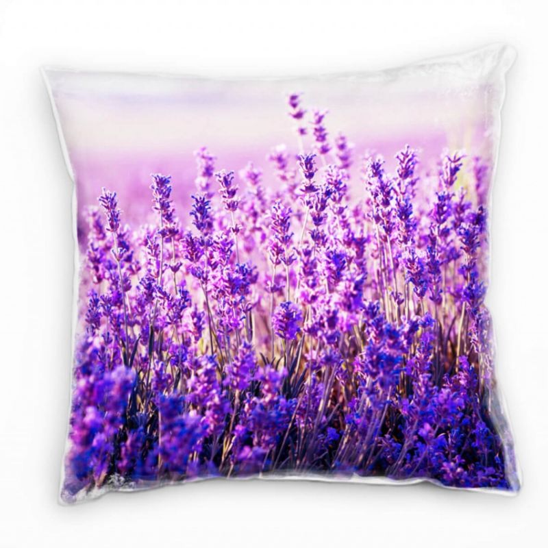 Frühling, Blumen, lila, hell, künstlerische Fotografie Deko Kissen 40x40cm für Couch Sofa Lounge Zie