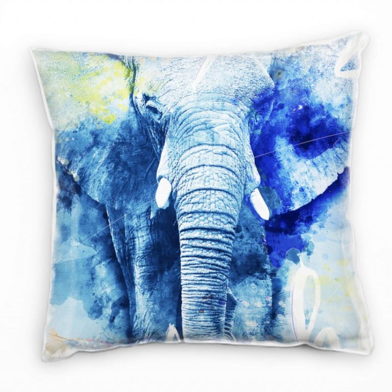 Big Elephant Deko Kissen Bezug 40x40cm für Couch Sofa Lounge Zierkissen