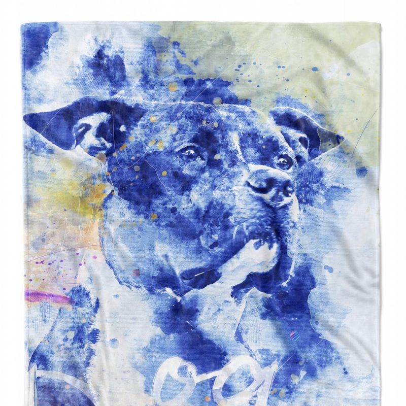 Handtuch Strandhandtuch Saunatuch Kuscheldecke SplashArt Tier Serie Kunstvoll Dog II Moti