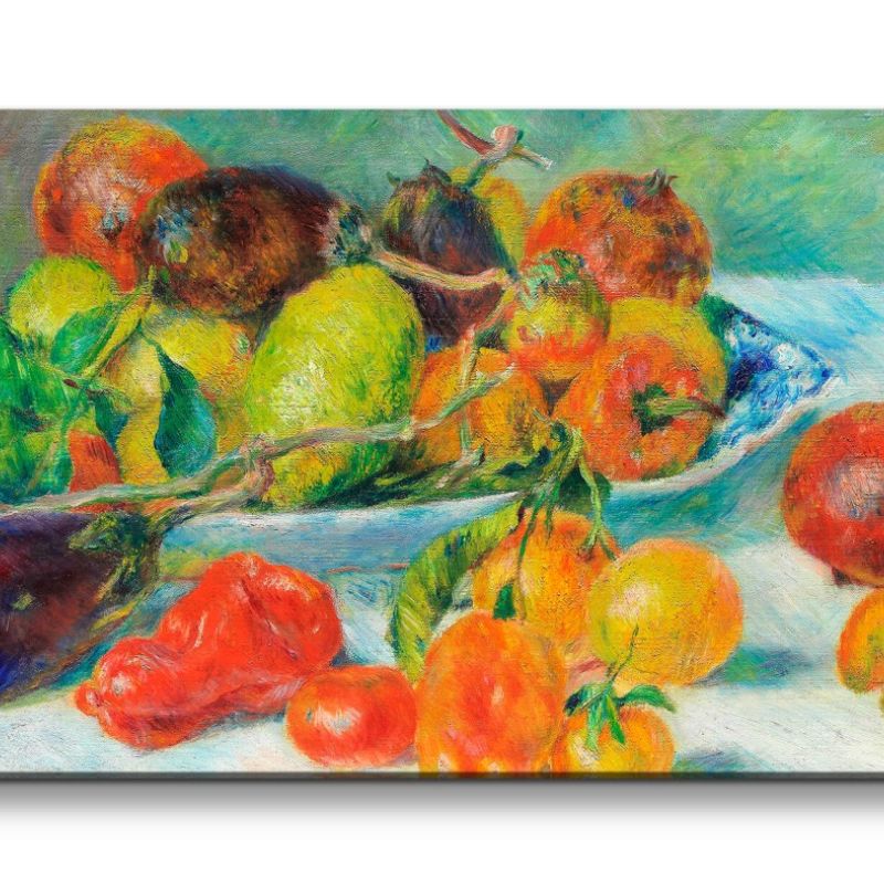 Remaster 120x60cm Pierre-Auguste Renoir weltberühmtes Wandbild Impressionismus Stillleben Gemüse Obs