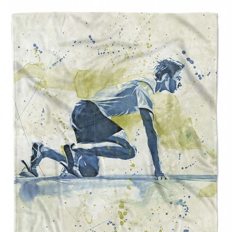 SplashArt Sport Handtuch Strandhandtuch Saunatuch Kuscheldecke Kunstvoll Running Sporthan