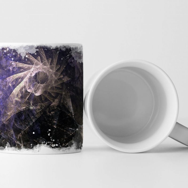 Tasse Geschenk abstrakte Effekte auf schwarz