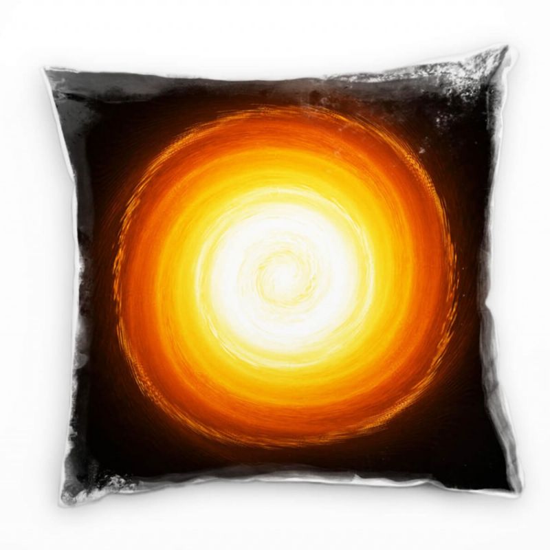 Abstrakt, rot, orange, gelb, Feuerball, Energie, Bewegung Deko Kissen 40x40cm für Couch Sofa Lounge