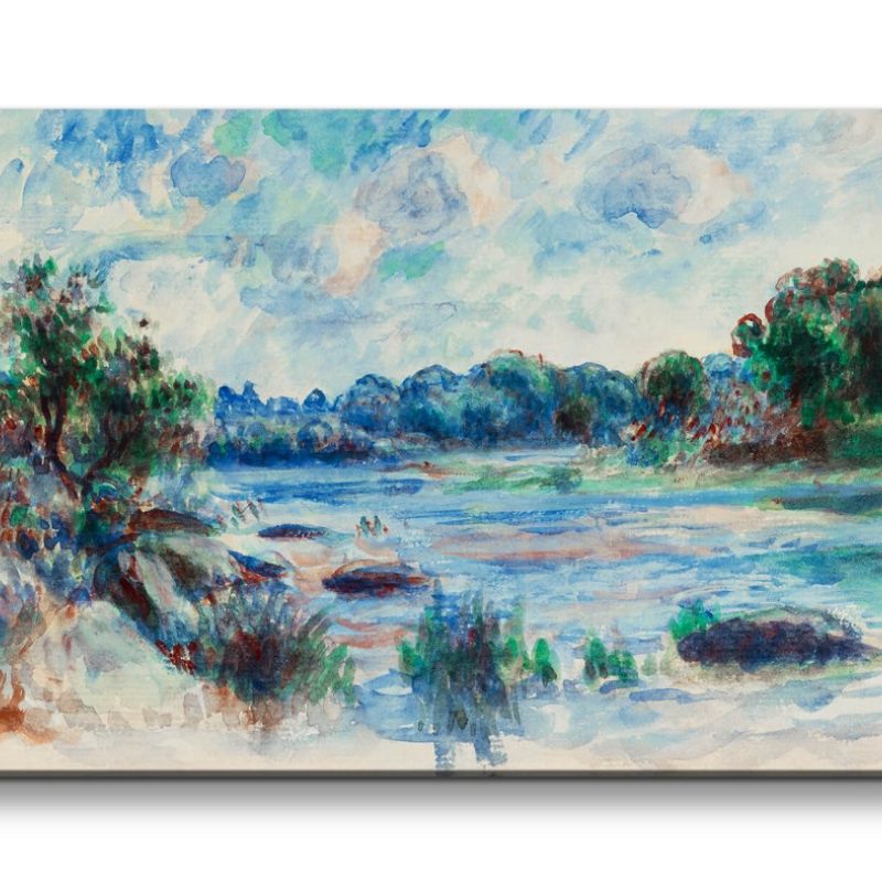 Remaster 120x60cm Pierre-Auguste Renoir weltberühmtes Wandbild Impressionismus Landscape at Pont–Ave