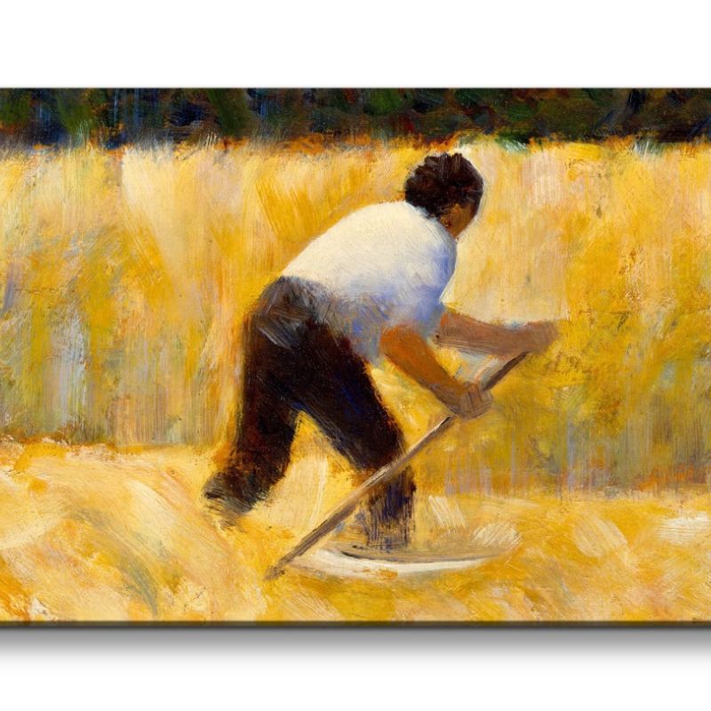 Remaster 120x60cm Georges Seurat weltberühmtes Gemälde Impressionismus Der Mäher