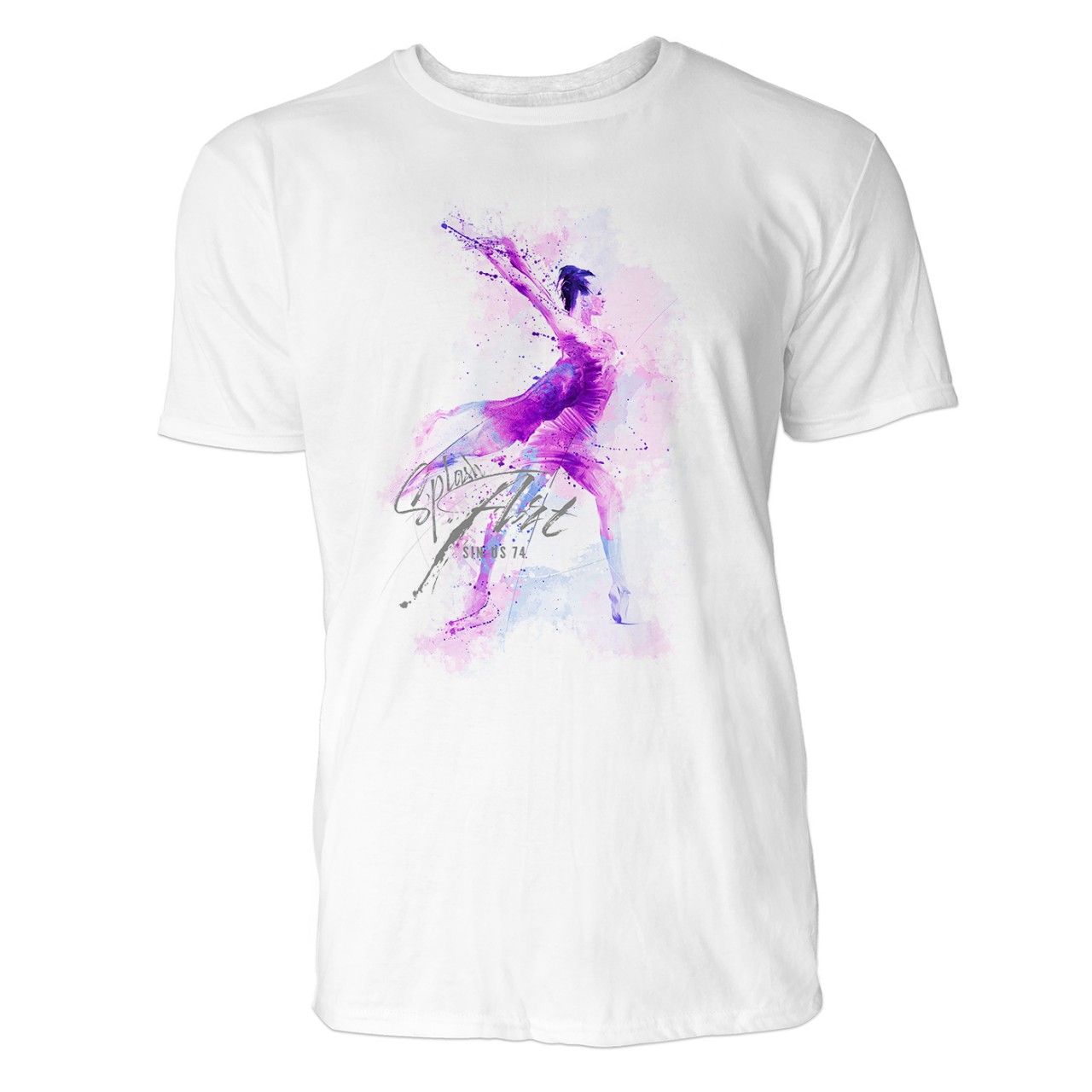 Ballerina Hebefigur Sinus Art ® T-Shirt Crewneck Tee with Frontartwork