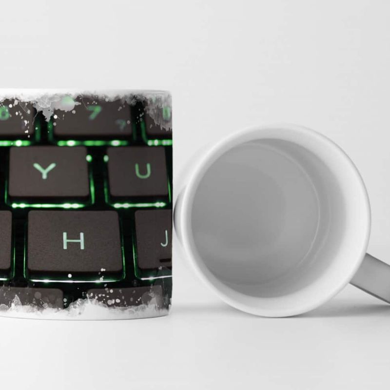 Tasse Geschenk Leuchtende Tastatur – Ausschnitt