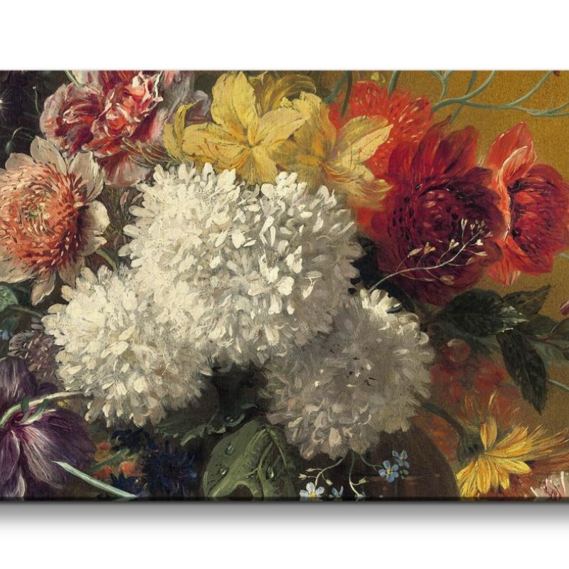 Remaster 120x60cm Jacobus Johannes wunderschönes Wandbild Stillleben mit Blumen Zeitlos