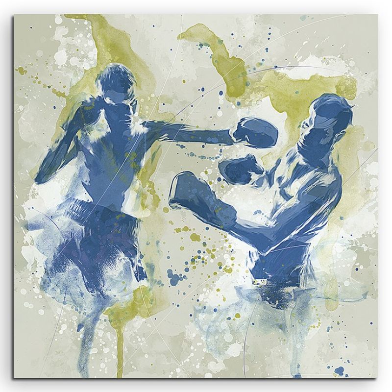 Boxen II 60x60cm SPORTBILDER Paul Sinus Art Splash Art Wandbild Aquarell Art