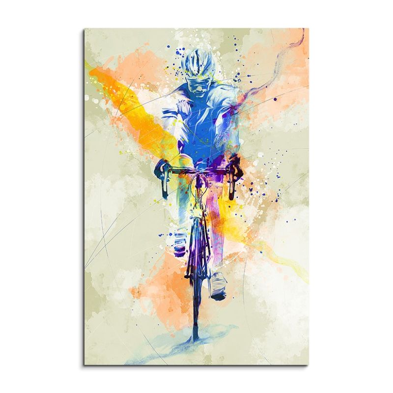 Radsport VI 90x60cm Aquarell Art Leinwandbild