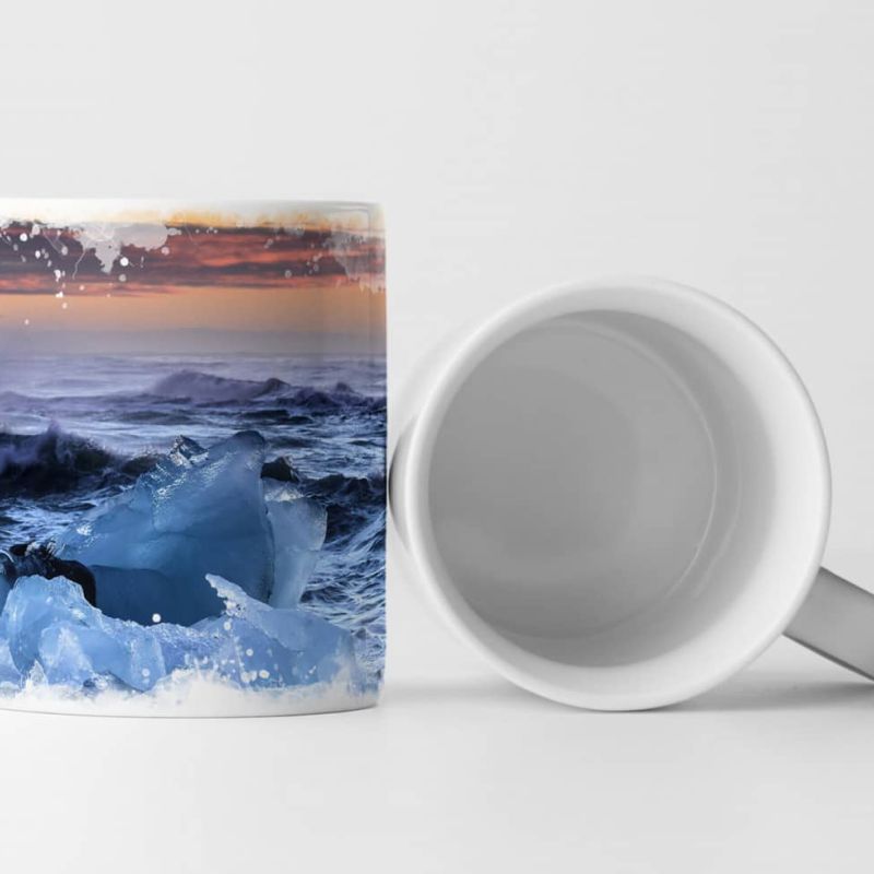 Tasse Geschenk Eislagune in Island mit Eisschollen