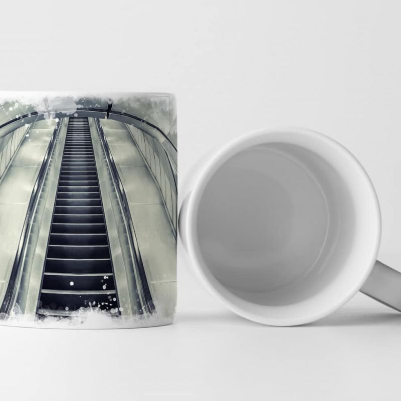 Tasse Geschenk London Architektur – Rolltreppe