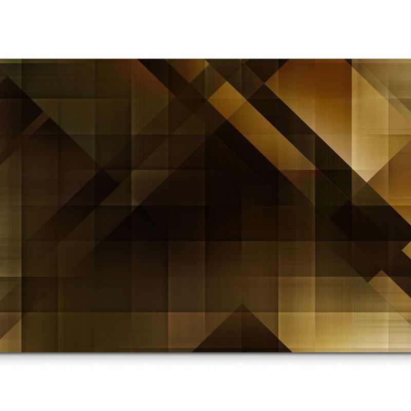 120x80cm Wandbild Hintergrund abstrakt Geometrie braun gelb schwarz