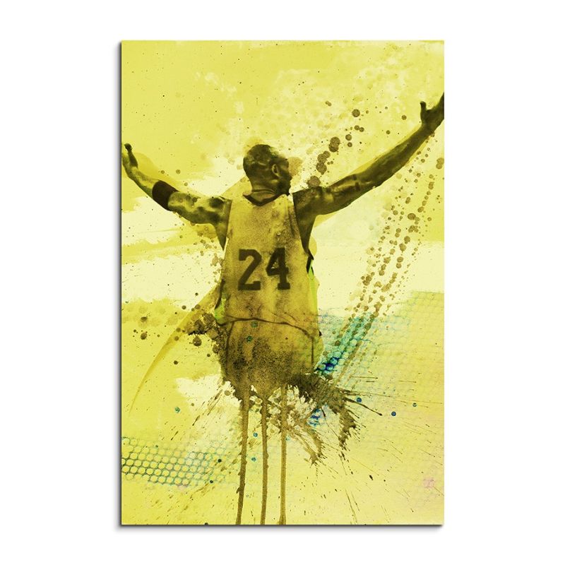 Kobe Bryant 90x60cm  Aquarell Art Leinwandbild