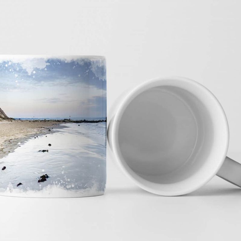 Tasse Geschenk Landschaftsfotografie – Strand bei Bournemouth Dorset England