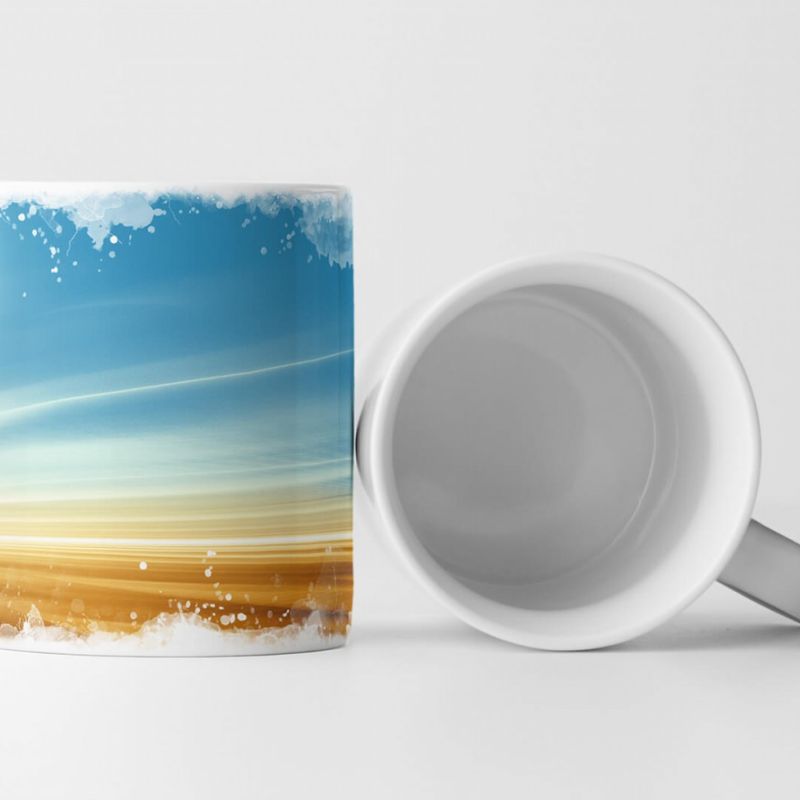 Tasse Geschenk Illustration – Surreale Wüstenlandschaft mit Himmel