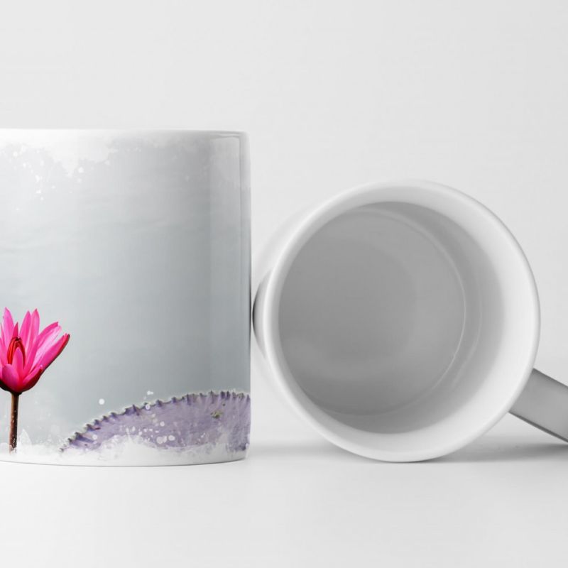 Tasse Geschenk Fotografie – pinker Lotus