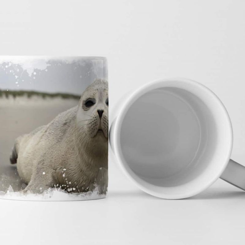 Tasse Geschenk Junger Heuler – Tierfotografie