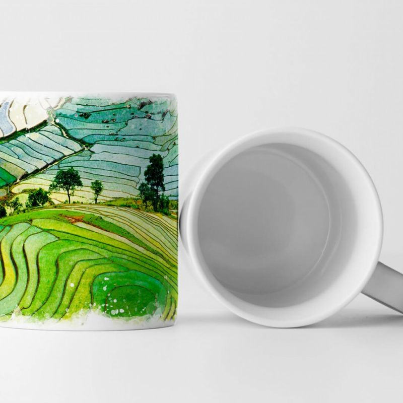 Tasse Geschenk Landschaftsfotografie – Malerische Reisterrasse Vietnam