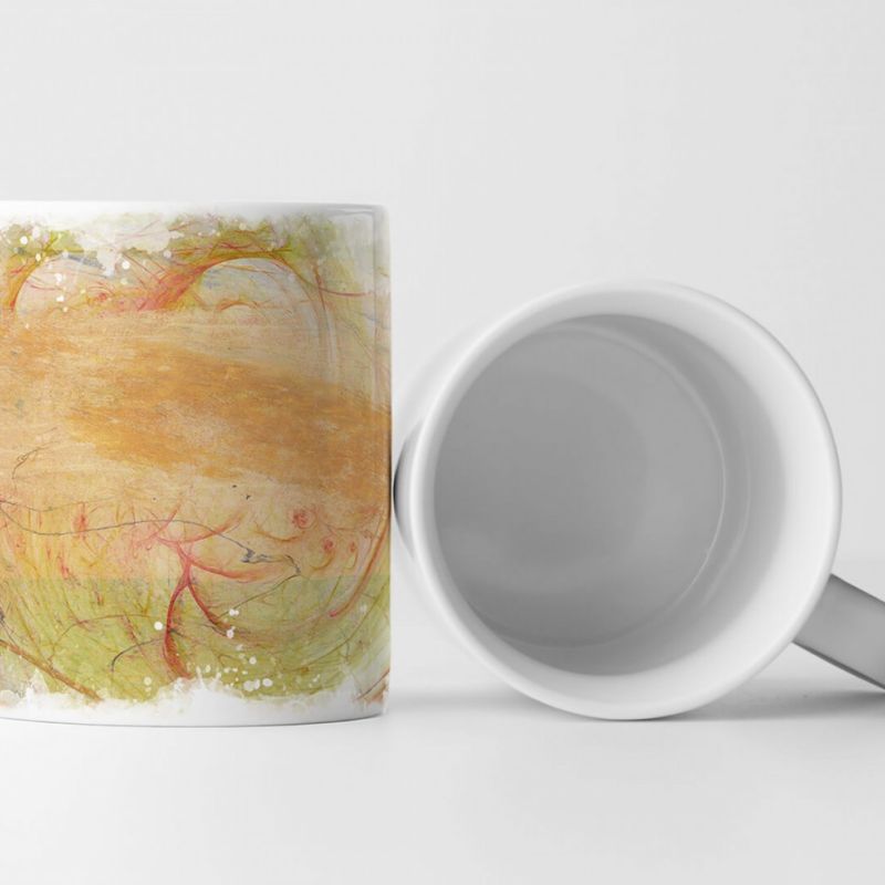 Tasse Geschenk Pastellorange + Pastellgrün