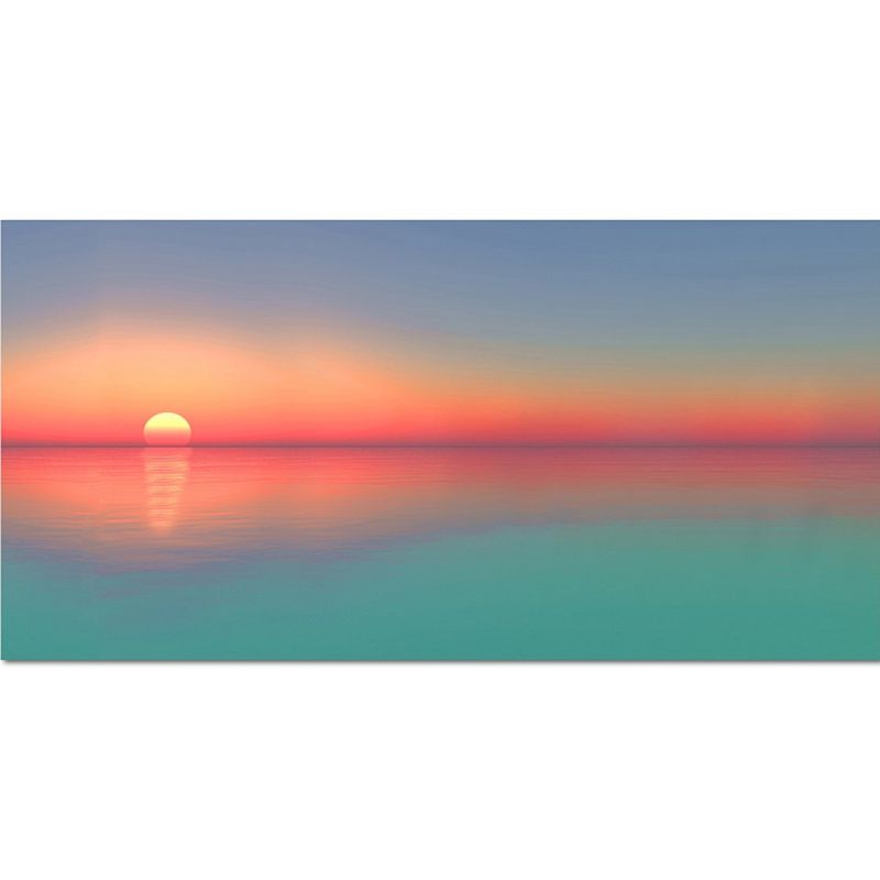 120x60cm Meer Sonnenuntergang Horizont Abendrot