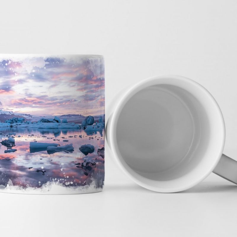 Tasse Geschenk Gletscherlagune – Fotografie Island