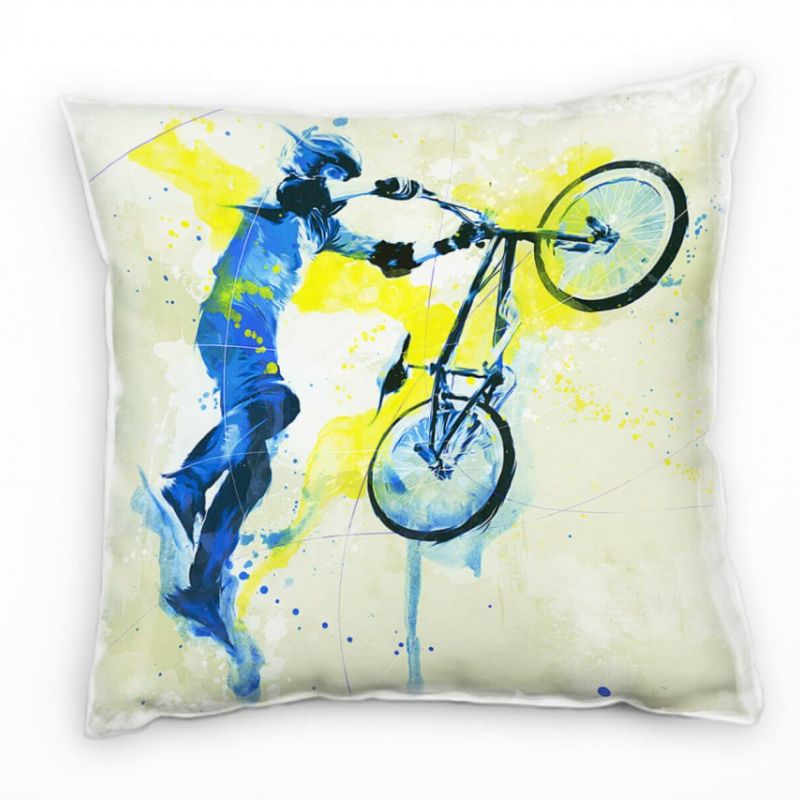 BMX Deko Kissen Bezug 40x40cm für Couch Sofa Lounge Zierkissen