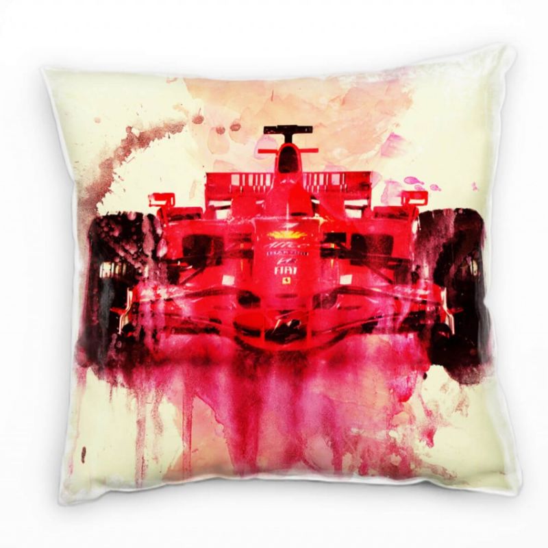 Formula 1 Ferrari Deko Kissen Bezug 40x40cm für Couch Sofa Lounge Zierkissen