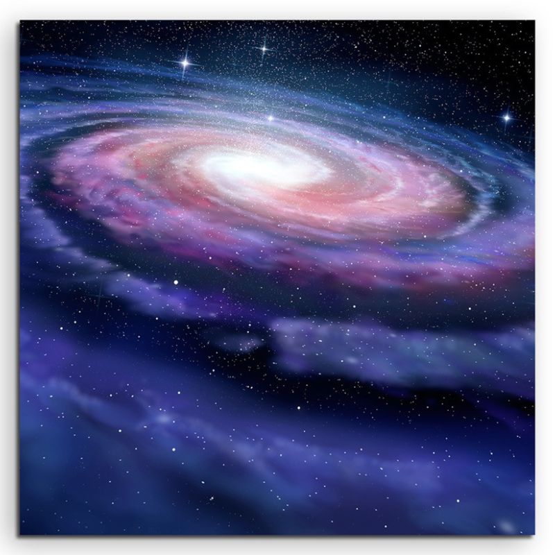 Illustration – Spiralförmige Galaxie  auf Leinwand