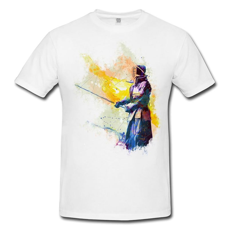 Kendo IV  Herren und Damen T-Shirt Sport Motiv aus Paul Sinus Aquarell