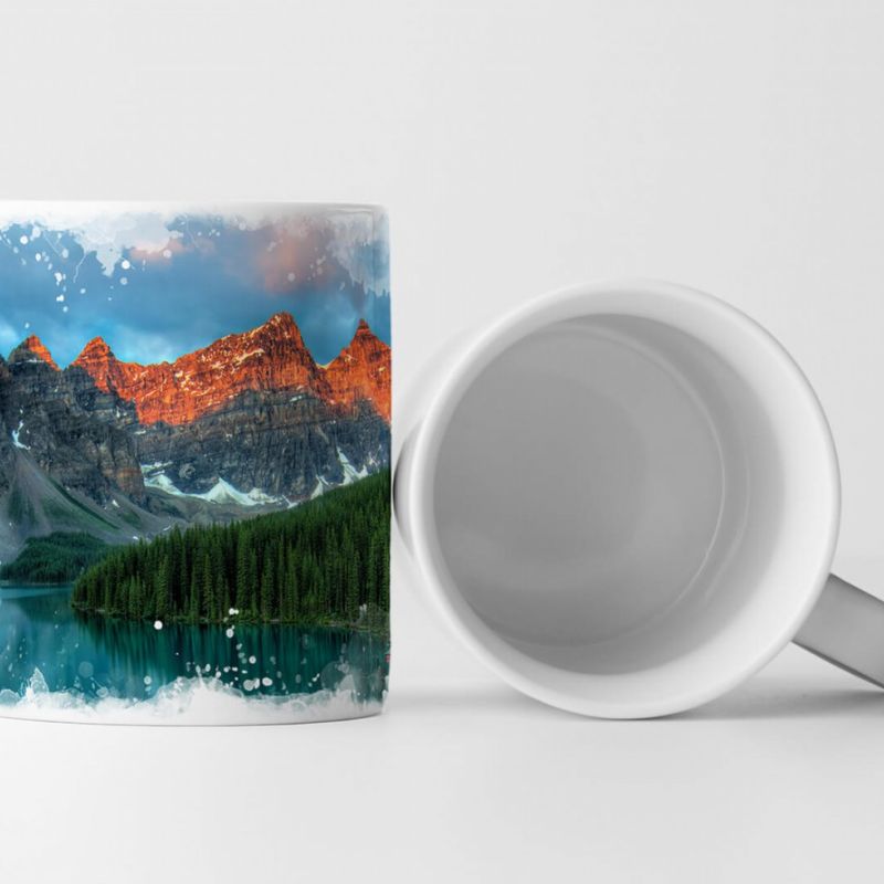 Tasse Geschenk Landschaftsfotografie – Moraine See im Banff-Nationalpark Kanada