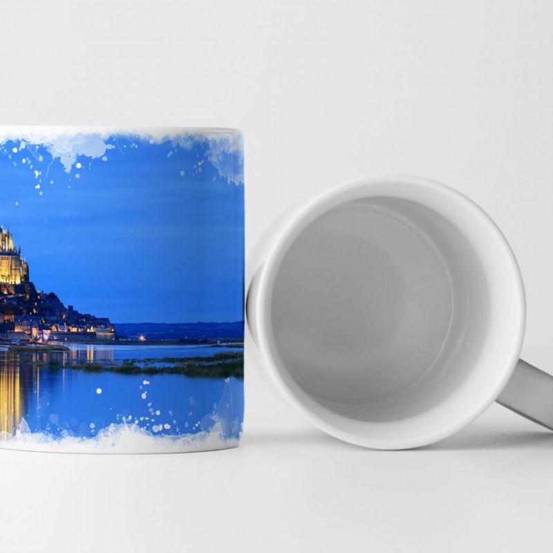 Tasse Geschenk Landschaftsfotografie – Mont Saint-Michel am Abend