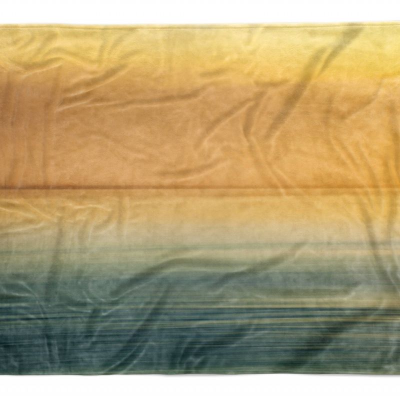 Handtuch Strandhandtuch Saunatuch Kuscheldecke mit Fotomotiv Horizont Abstrakt Kunstvoll