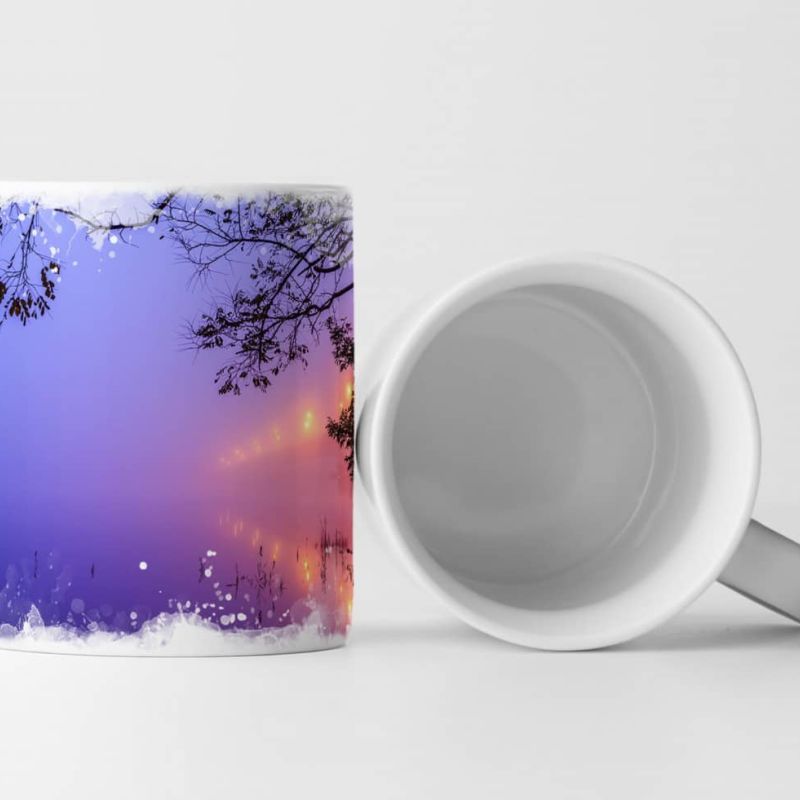 Tasse Geschenk Naturfotografie – neblige Landschaft