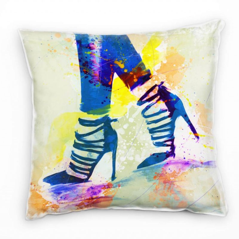 High Heels Deko Kissen Bezug 40x40cm für Couch Sofa Lounge Zierkissen